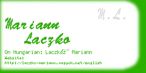 mariann laczko business card